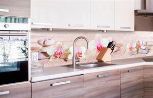 Samolepící tapety za kuchyňskou linku, rozměr 260 cm x 60 cm, ZEN květiny, DIMEX KI-260-057