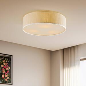 Nowodvorski Lighting Stropní světlo Turda, Ø 50 cm, bílé, stmívatelný, Bílá / opál, Obývací pokoj / jídelna, Textil / tkanina / hedvábí, Moderní
