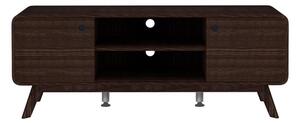 Hnědý TV stolek v dekoru ořechu 140x53 cm Caitlin – Støraa