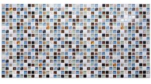 Obkladové panely 3D PVC TP10007058, rozměr 955 x 480 mm, mozaika Island modrá, GRACE