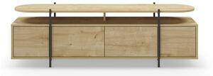 TV stolek v dekoru dubu v přírodní barvě 160x48 cm Hinoa – Marckeric