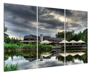 Dům u jezera, obraz (120x80cm)