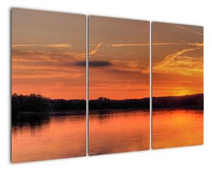 Západ slunce na jezeře, obraz (120x80cm)
