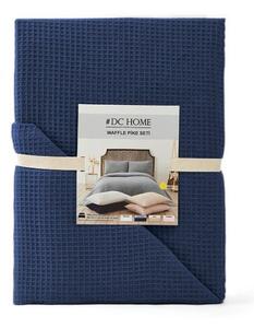 Tmavě modrý přehoz 200x220 cm Waffle – Mijolnir