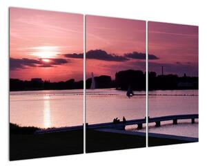 Západ slunce na vodě, obraz (120x80cm)