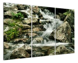 Horský vodopád - obraz (120x80cm)