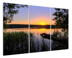 Obrázek jezera se západem slunce (120x80cm)