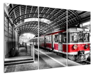 Vlakové nádraží - moderní obraz (120x80cm)