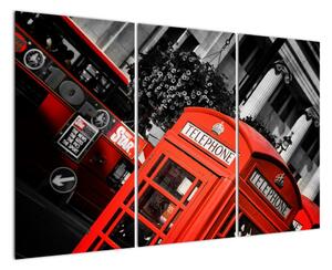 Londýnská telefonní budka - moderní obrazy (120x80cm)
