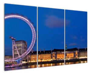 Londýnské oko v noci - obraz (120x80cm)