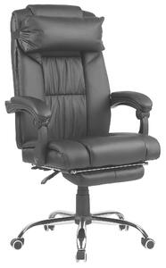 Kancelářská židle z eko kůže černá LUXURY