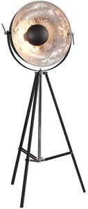 Moebel Living Černo stříbrná kovová stojací lampa Laila 160 cm