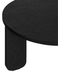 Noo.ma Černý dubový konferenční stolek Kuvu 75 cm