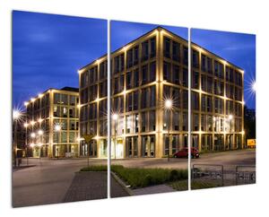 Osvětlené budovy - obraz (120x80cm)