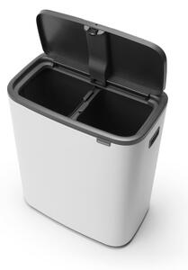 Bílý dotykový ocelový odpadkový koš na tříděný odpad 2x30 l Bo Touch Bin – Brabantia