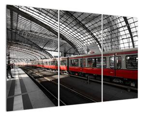 Obraz vlakového nádraží (120x80cm)