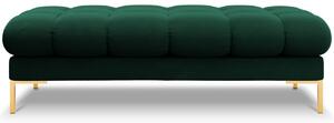 Tmavě zelená sametová lavice Micadoni Mamaia 133 cm