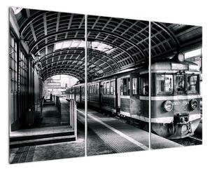 Obraz vlakového nádraží (120x80cm)