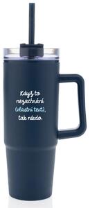 Personalizovaná cestovní termoska s průhledným víčkem - když to nezvládne … tak nikdo