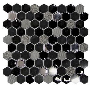 EBS Hexagóno mozaika 30,2x30,5 negro