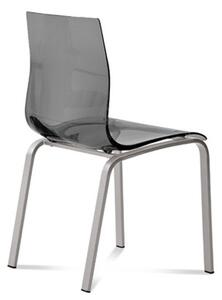 Jídelní židle Gel-R INS SFU podnož nerez sedák kouřový plast