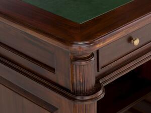 Psací stůl z masivu 120x80 cm Oxford zelená kůže