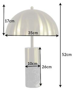 Moebel Living Zlatá kovová stolní lampa Kaithe 52 cm