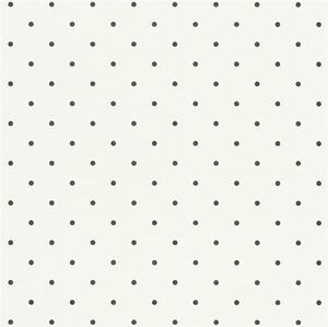 Vliesové tapety na zeď Freestyle 5405-10, rozměr 10,05 m x 0,53 cm, puntíky černé na bílém podkladu, Erismann