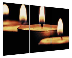 Hořící svíčky - obraz (120x80cm)