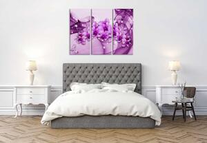 Abstraktní obraz fialové květy Velikost (šířka x výška): 60x50 cm