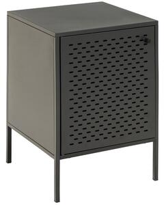 Scandi Černý kovový noční stolek Renna 40 x 40 cm