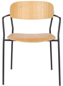 White Label Dřevěná jídelní židle WLL Jolien s područkami
