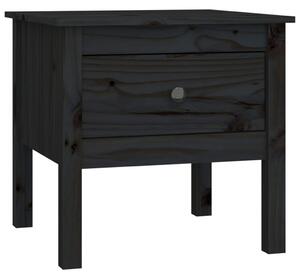 Odkládací stolek černý 50 x 50 x 49 cm masivní borovice