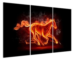 Obraz hořící kůň (120x80cm)