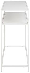 Scandi Bílý kovový toaletní stolek Renna 100 x 35 cm