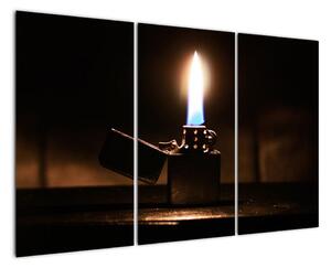 Hořící zapalovač - obraz (120x80cm)