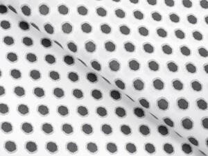 Biante Bavlněný obdélníkový ubrus Sandra SA-286 Šedé puntíky na bílém 50x100 cm