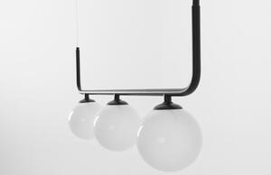 Nordic Design Černé kovové závěsné světlo Cattus 3
