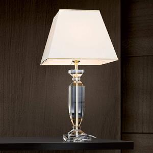 ORION Stolní lampa Pokal s křišťálem zlatá/krémová, Krémová / jantar, Obývací pokoj / jídelna, Křišťál