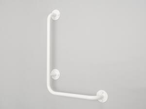 Lomené madlo sprchové invalidní PRAVÉ BÍLÉ PREMIUM domadlo šířka š: 40 cm, výška v: 40 cm