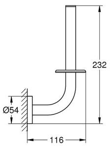 Grohe Essentials Držák rezervního toaletního papíru, Supersteel 40385DC1