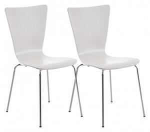 2 ks / set jídelní / konferenční židle Anaron, bílá