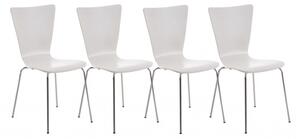 4 ks / set jídelní / konferenční židle Anaron, bílá