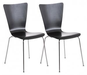2 ks / set jídelní / konferenční židle Anaron, černá