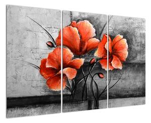Obraz květin na zeď (120x80cm)