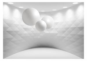 3D tapeta bílá abstrakce + lepidlo ZDARMA Velikost (šířka x výška): 250x175 cm