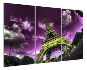 Abstraktní obraz Eiffelovy věže (120x80cm)