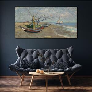 Obraz na plátně Obraz na plátně Lodě na pláži van Gogh