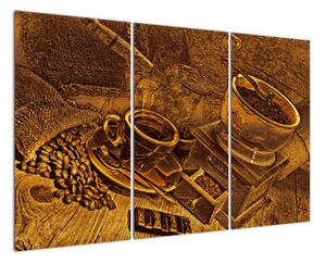 Obraz kávových zrn na zeď (120x80cm)