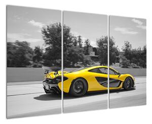 Žluté sportovní auto - obraz (120x80cm)